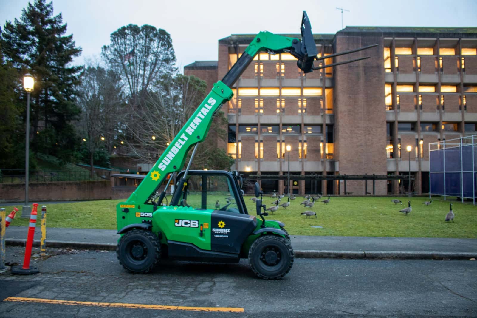 Green construction equipment used to represent tax planning for major purchases